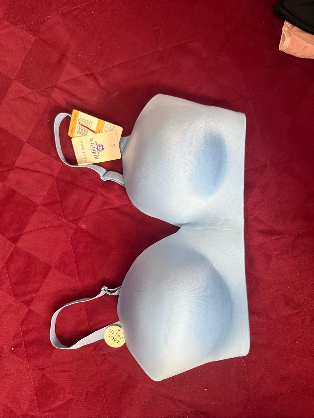 Seamless Light Blue Wireless T-Shirt Bra